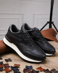 Madrid Negro - Tenis en cuero