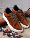 Split Miel - Tenis en cuero