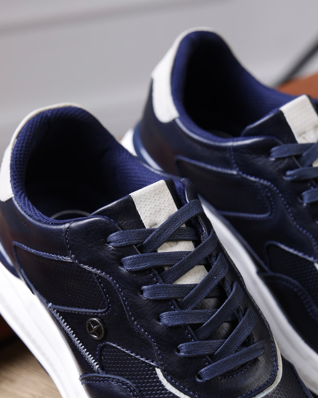 Monaco Azul - Tenis en cuero
