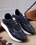 Monaco Azul - Tenis en cuero